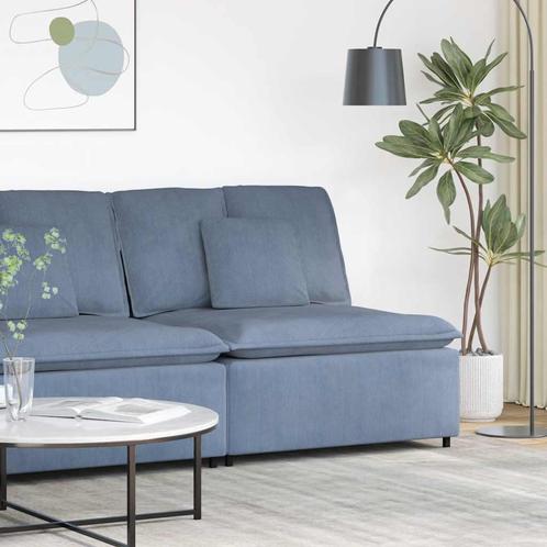 vidaXL Modulaire bank middenmodule met kussens 100 cm blauw, Huis en Inrichting, Zetels | Voetbanken en poefs, Nieuw, Verzenden
