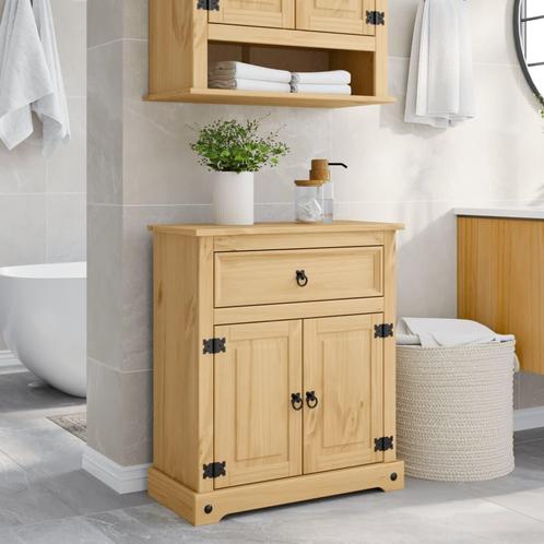 vidaXL Badkamerkast Corona 70x33x80 cm massief grenenhout, Huis en Inrichting, Badkamer | Badkamermeubels, Nieuw, Verzenden