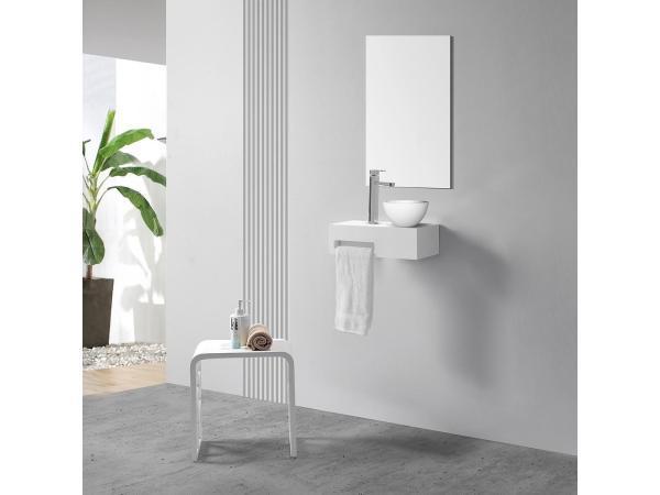 Veiling - Fonteinset Links - Mat Wit - Rechthoek - 40x21.3x1, Doe-het-zelf en Bouw, Sanitair