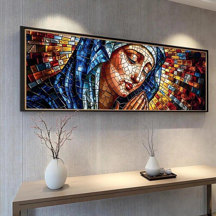 CARCANVAS_IT - Panoramic Praying Mosaic Madonna - GIGA size, Antiek en Kunst, Antiek | Boeken en Manuscripten
