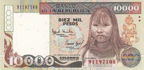 1994 South America Colombia P 437a 10 000 Pesos Oro Unc, Postzegels en Munten, Bankbiljetten | Europa | Niet-Eurobiljetten, België