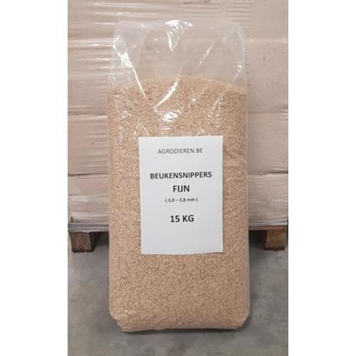 Beukensnippers beuken chips - fijn (1,0-2,8mm) - 15kg -, Dieren en Toebehoren, Stalling en Weidegang