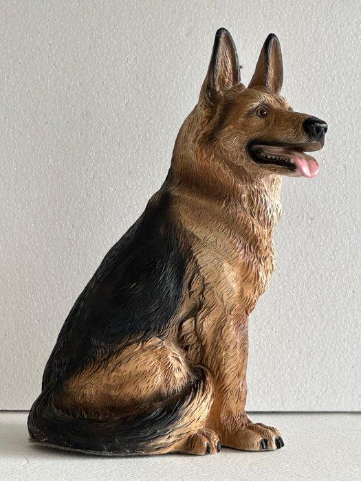 Italie - Figure - Grote Herdershond Beeld met glazen ogen -, Antiek en Kunst, Kunst | Designobjecten