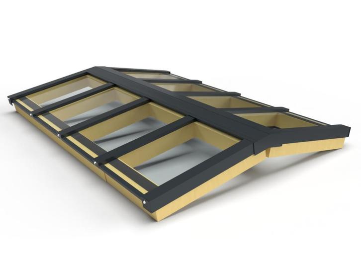 Zelfbouw lichtstraat 8 vak zadeldak 3550x2100mm-Gelaagd zonw, Doe-het-zelf en Bouw, Dakpannen en Dakbedekking, Nieuw, Verzenden