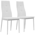 vidaXL Chaises de salle à manger 2 pcs Blanc Similicuir