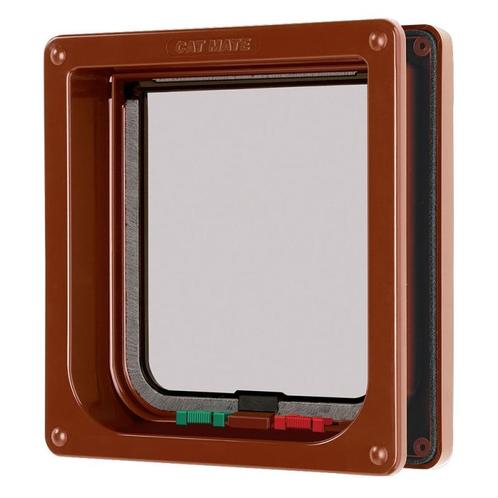 Chatière cat mate 4 voies marron, avec tunnel 50mm - kerbl, Dieren en Toebehoren, Katten-accessoires