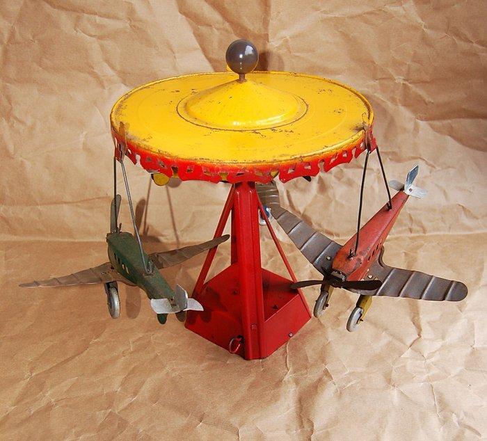 JML - Blikken speelgoed - Manège tôle 3 avions JML 1930 -, Antiek en Kunst, Antiek | Speelgoed