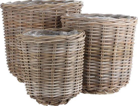 2dekans | Mica Decorations Marcia Plantenmand Buiten - Set, Tuin en Terras, Overige Tuin en Terras, Ophalen of Verzenden