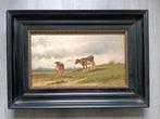 Cornelis Westerbeek (1844-1903) - Landschap met twee koeien, Antiek en Kunst