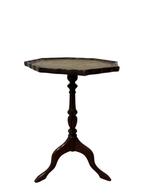 Guéridon - Bois, Cuir - guéridon fin XIXe