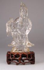 Statue Cristal de Roche Kwanyin Chine Sculpture Chinese Lady