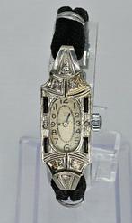 Schweiz - Art Deco Schmuckuhr - 8 Diamanten - Platin  -, Nieuw