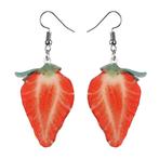 Fako Bijoux® - Oorbellen - Groente & Fruit - Aardbei, Verzenden, Nieuw