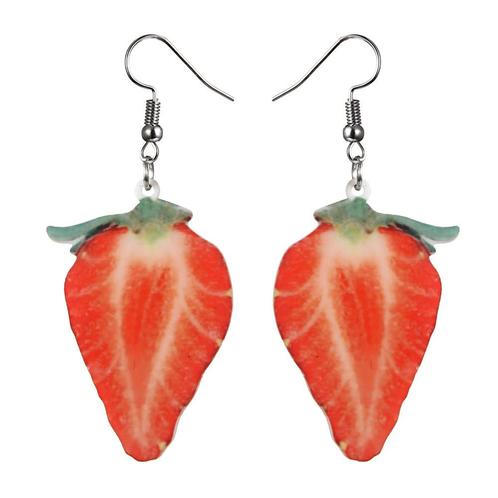 Fako Bijoux® - Oorbellen - Groente & Fruit - Aardbei, Handtassen en Accessoires, Oorbellen, Verzenden