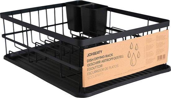 2dekans | JOHSEATY serviesrek zwart mat metaal, Huis en Inrichting, Keuken | Keukenbenodigdheden, Ophalen of Verzenden