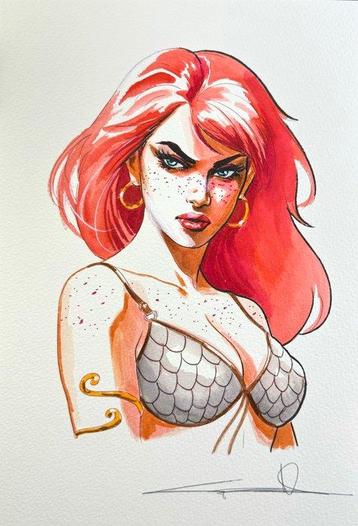 Candita, Giuseppe - 1 Original drawing - Red Sonja - Young