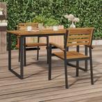 vidaXL Tuinstoelen 2 st stapelbaar massief acaciahout en, Tuin en Terras, Tuinstoelen, Verzenden, Nieuw