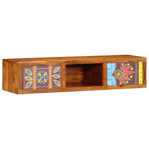 vidaXL Tv-wandmeubel 100x30x22 massief acaciahout, Huis en Inrichting, Woonaccessoires | Cd- en Dvd-rekken, Nieuw, Verzenden