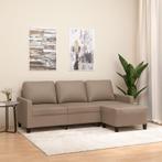 vidaXL Driezitsbank met voetenbank 180 cm kunstleer, Verzenden, Nieuw
