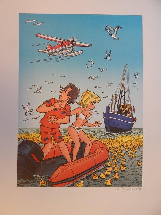 Merho - 1 Offset Print - De Kiekeboes - Alle Eendjes - 2013, Livres, BD