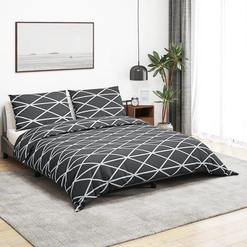 vidaXL Dekbedovertrekset 225x220 cm katoen grijs, Huis en Inrichting, Slaapkamer | Beddengoed, Nieuw, Verzenden