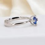 Zonder Minimumprijs - Ring - 18 karaat Witgoud Saffier -, Handtassen en Accessoires, Ringen, Nieuw