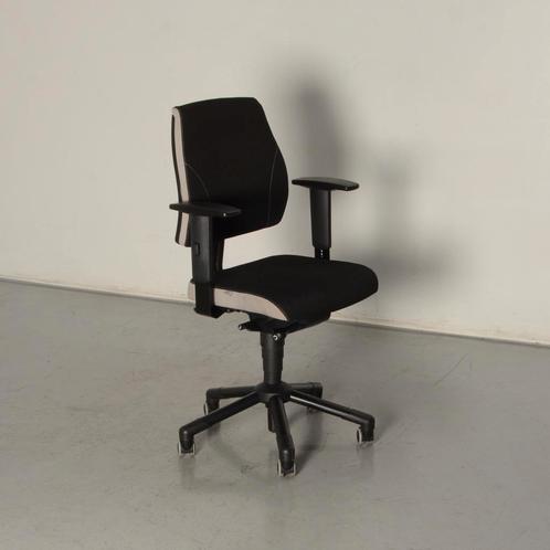 Interstuhl 111G bureaustoel, zwart, 2D armleggers, Maison & Meubles, Chaises de bureau, Enlèvement ou Envoi