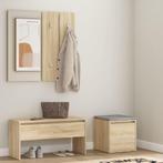 vidaXL Garderobe set bewerkt hout sonoma eikenkleurig, Maison & Meubles, Verzenden