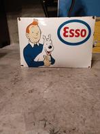 Plaque Emaillée Tintin & Milu - Esso - Émailleries, Boeken, Nieuw