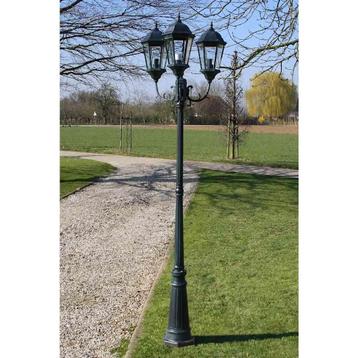 vidaXL Tuinlantaarn Brighton 3-arms 230 cm donkergroen/zwart, Tuin en Terras, Buitenverlichting, Verzenden, Nieuw