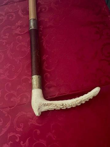 Canne de marche - Bois, Corne, Fourrure, Métal - Chasse –