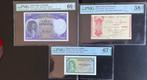 Spanje. - 3 banknotes  - all graded - various dates, Postzegels en Munten