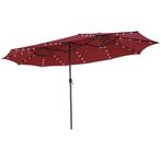 2dekans | Coast Dubbele Terrasparaplu 470x280 cm – Wijnrood, Tuin en Terras, Ophalen of Verzenden, Nieuw