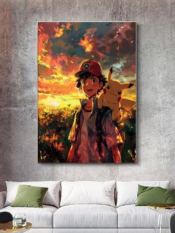 Shayer - Pikachu & Ash - Endless Adventure - XL -60x80cm - beschikbaar voor biedingen