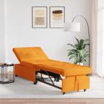 vidaXL 3-in-1 Sofabed met Uittrekbaar Ontwerp in Donkergele, Verzenden, Nieuw