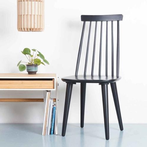 Zwart houten eetkamerstoel |Spijlenstoel | Rowico Home, Huis en Inrichting, Stoelen, Zwart, Eén, Nieuw, Hout, Verzenden