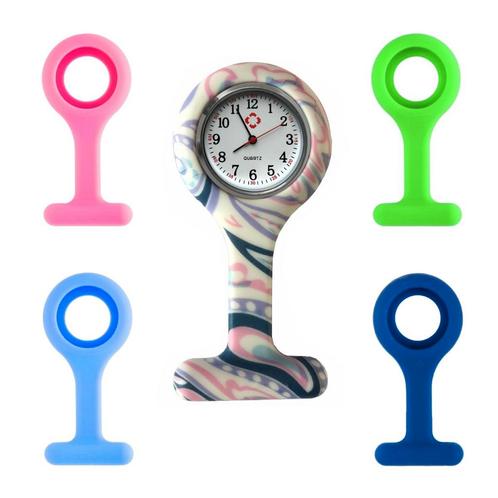 Fako® - Verpleegstershorloge - Siliconen RVS Set II - 5, Handtassen en Accessoires, Horloges | Dames, Verzenden