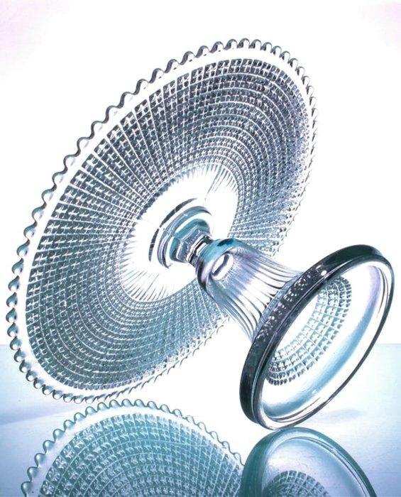 Val Saint Lambert - Taartstandaard - Hamburg - semi kristal, Antiek en Kunst, Antiek | Meubels | Tafels