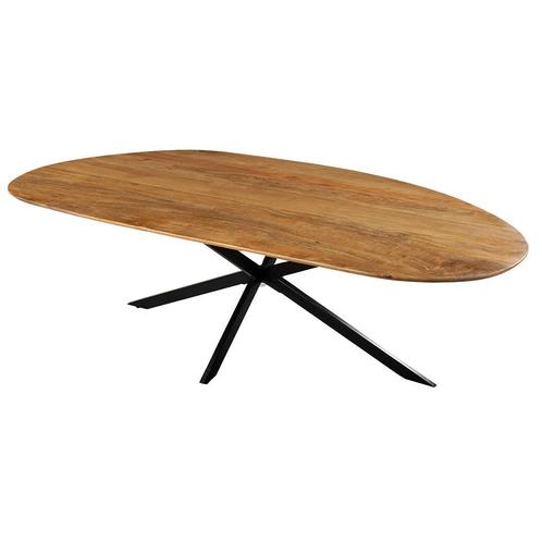 Mangohouten Eettafel Organisch Aislinn 220x110 cm, Huis en Inrichting, Tafels | Eettafels, Nieuw, Overige houtsoorten, Overige vormen