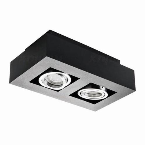 Kanlux - Moderne plafondspot GU10 tweevoudig zwart, Huis en Inrichting, Lampen | Plafondlampen, Nieuw, Metaal, Verzenden