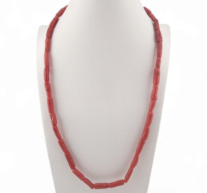 Koraal - Zilver - Halsketting - ambachtelijke bewerking, Antiek en Kunst, Curiosa en Brocante