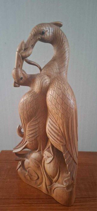 Kraanvogels - Hout - Indonesië - 20e eeuw, Antiek en Kunst, Kunst | Niet-Westerse kunst