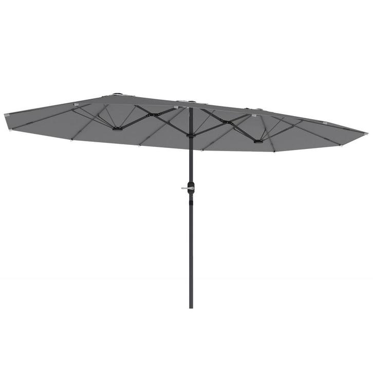 2dekans | Outsunny XXL Dubbelzijdige Parasol 436x260 cm –, Tuin en Terras, Parasols, Ophalen of Verzenden