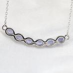 Zonder Minimumprijs - Halsketting Zilver - 1.20ct. tw., Handtassen en Accessoires, Kettingen, Nieuw