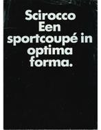 1974 VOLKSWAGEN SCIROCCO SPORTCOUPÉ BROCHURE NEDERLANDS, Livres, Ophalen of Verzenden