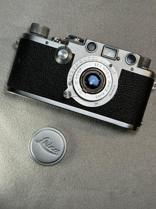 Leica IIIF + Elmar 5cm F3.5 Analoge camera, Verzamelen, Foto-apparatuur en Filmapparatuur