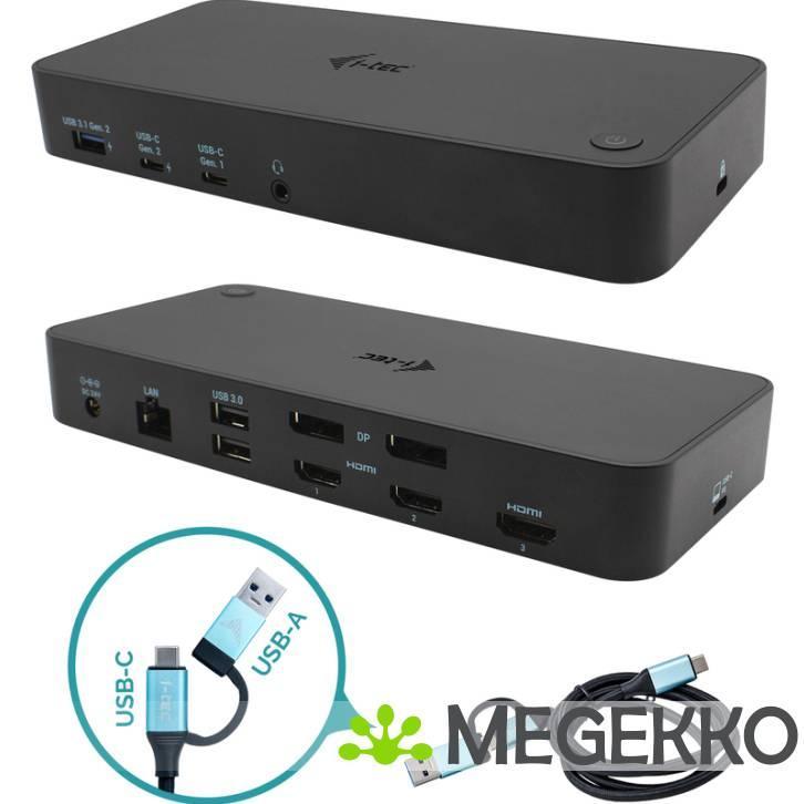 I-tec USB 3.0 / USB-C / Thunderbolt, 3x 4K Docking Station +, Computers en Software, Overige Computers en Software, Nieuw, Verzenden