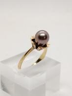 Ring - 18 karaat Geel goud Parel, Nieuw