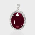 Zonder Minimumprijs - Hanger - 14 karaat Witgoud, 7,76 ct, Handtassen en Accessoires, Antieke sieraden