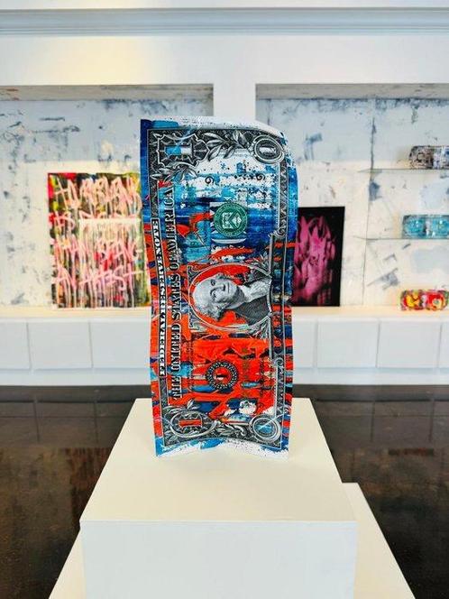 Karl Lagasse (1981) - One Dollar Fresh Paint Blue (Dernière, Antiek en Kunst, Kunst | Schilderijen | Modern